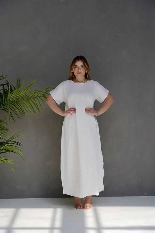 Robe en coton blanche
